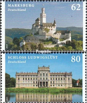 Produktbild von Briefmarken BRD (BR.Deutschland) 2015 Mi 3122-3123 (kompl.Ausg.) postfrisch Burgen und Schlösser