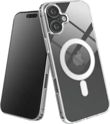 Produktbild von Avizar, MagSafe Stoßfeste Schutzhülle für iPhone 16, Verstärkte Ecken, Transparent