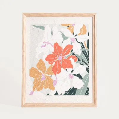 Obrázok produktu pre HOMLA SAARO Obraz s kvetmi ibišteka 40 x 50 x 2 cm