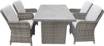 Produktbild von »Ria« Dining Lounge Set, Polyrattan, grau