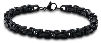 Produktbild von Königskette Armband Männer Schwarz