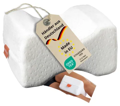Obrázek produktu pro Polštářek pod koleno Solidchoice, ortopedický, z paměťové pěny, vhodný pro spánek na boku, rozměry 25 x 20 cm