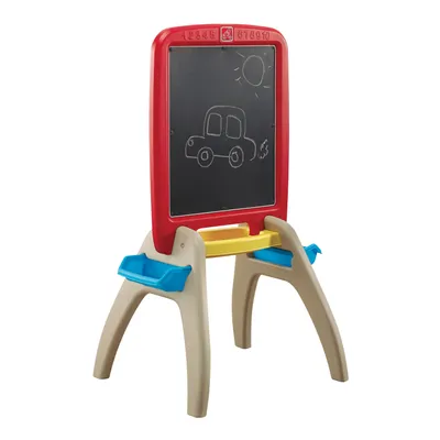 Immagine prodotto di Step2 All Around Easel For Two lavagna per bambini | lavagna magnetica con set di accessori da 94 pezzi | lavagna magnetica bifacciale