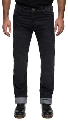 Imagen del producto de Pantalón de tela King Kerosin Kustombuilt Black Motorrad, color , corte corto 40