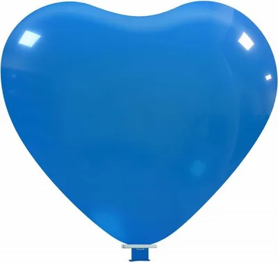 Produktbild von 10 Luftballons Herz Form in Blau 25cm