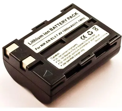 Produktbild von Akku für Nikon Coolpix D100SLR Li-Ion 7,2 Volt 1400 mAh schwarz.