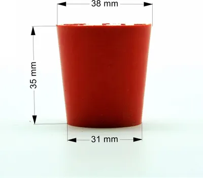 Produktbild von Gummistopfen Rot 38/31mm