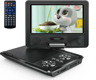 Produktbild von YOTON YD075 9,5" přenosný DVD přehrávač se 7,5" otočnou HD obrazovkou do auta a pro děti s nabíječkou do auta a síťovým adaptérem