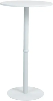 Produktbild von CLP Stehtisch Hereford runder Metalltisch mit Tischplatte aus Holz weiß/weiß Größe 60 cm
