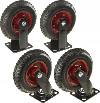 Produktbild von Rollensatz 200Mm 700Kg 4 FEINZ Räder Für Handwagen Drehbar Und Robust Hohe Tragfähigkeit