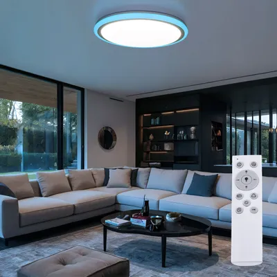Produktbild von RGB LED Deckenlampe, Fernbedienung, dimmbar, CCT, D 40 cm