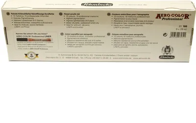Immagine prodotto di Colori per aerografo Schmincke Aero Color 81 108 097 Set di colori base per aerografo