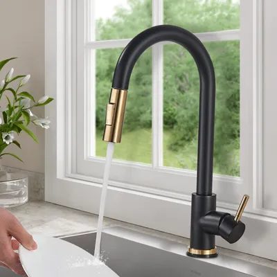 Produktbild von Edelstahl Ausziehbar Küchenarmatur mit brause 360°Küche Mischbatterie Wasserhahn