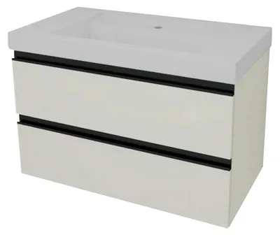 Productafbeelding van Kolpa HARMONY badkamerkast met wastafel (opbouwmodel), model OUHW 90 LG