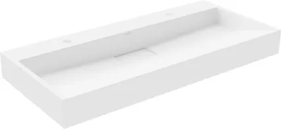 Obrázok produktu pre Mexen Ava umývadlo na dosku z konglomerátu 2/O 100 x 46 cm, Biela - 23011002