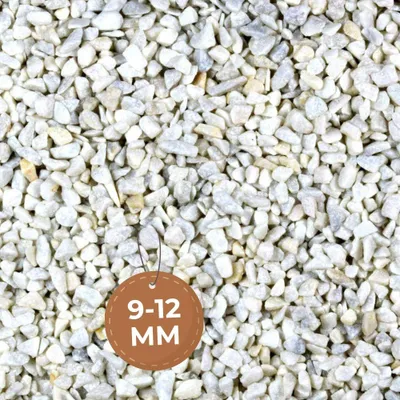 Produktbild von Kieselsteine Garten 9-12 mm 25 kg Aquarium Kies Dekosteine Weiß Zierkies Garten Steine Marmorkies Carrara Weiß Ziersplitt Gartendekoration Marmor Splitt Steinteppich