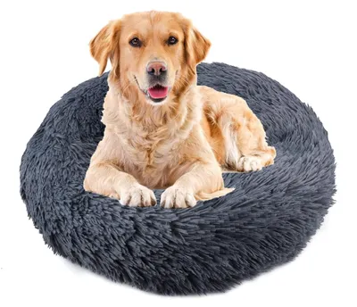 Produktbild von Extra großes Plüsch-Donutbett für Hunde und Katzen