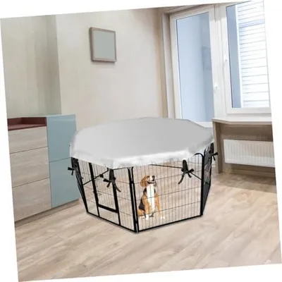 Produktbild von Abdeckung für Hundekäfige aus Oxford-Gewebe mit Sonnenschutz und Befestigungsgurt für kleine Hunde im Innenbereich oder auf Autoreisen