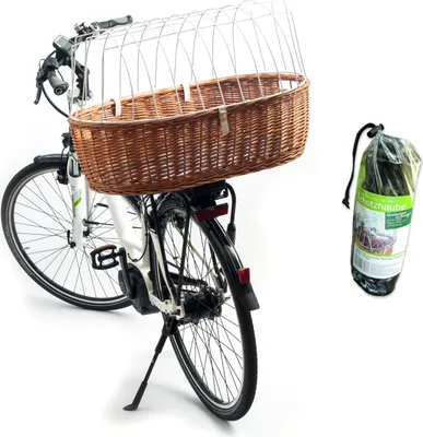 Produktbild von Aumüller Fahrrad-Transportkorb für Hunde, L: 72 cm + Schutzhaube - Gepäckträgermontage
