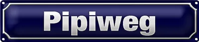 Produktbild von Blechschild Straßenschild 46x10cm Pipiweg Dekoration