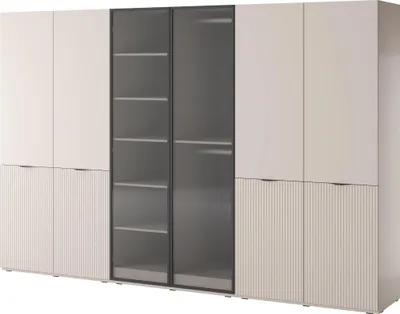 Produktbild von BETTSO Satz von 3 modularen Schränken SANDBOX 2X NOVA cashmere + FLUTES mit LED-Beleuchtung