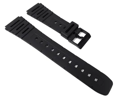 Produktbild von Casio Uhrenarmband 20mm | Resin schwarz W-741 W-720 CA-53W