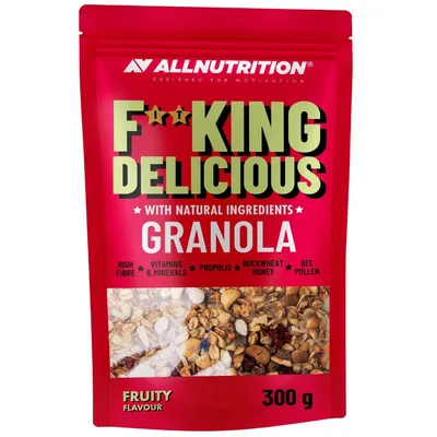 Produktbild von ALLNUTRITION Fitking Granola 300g Obst Müsli Frühstücksflocken gesundes Frühstück