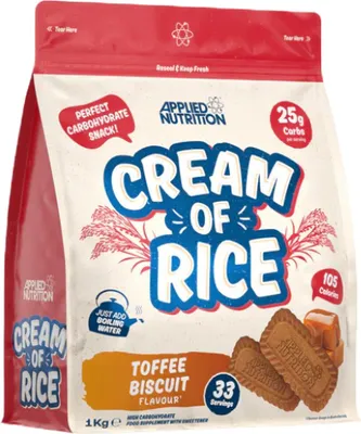 Productafbeelding van Applied Nutrition Cream of Rice (1000g) Toffee Biscuit - Functionele voedingsmiddelen - Superfoods
