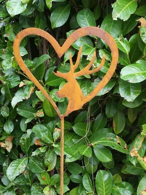 Produktbild von Edelrost Gartenstecker Hirschherz