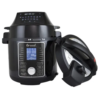 Produktbild von Saaf Multicooker mit Airfryer Funktion (5,8L) – 27-in-1 Heißluftfritteuse & Schnellkochtopf, 1500W