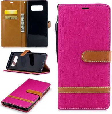 Zdjęcie produktu dla Etui na telefon Samsung Galaxy Note 8 Jeans Cover Różowe etui ochronne na telefon komórkowy