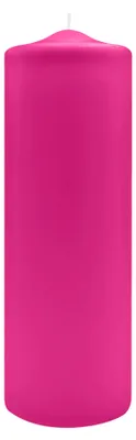 Produktbild von Spitzkopf Stumpen Kerzen Fuchisa Pink 30 x Ø 9 cm, 6 Stück