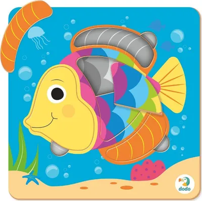 Produktbild von DODO Kinderpuzzle mit Fisch-Motiv, 5 Teile
