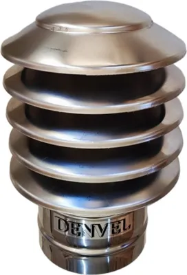 Produktbild von 130mm Lamellenaufsatz Edelstahl Schornsteinabdeckung Kaminaufsatz Kaminhut Regenhaube Luftungsaufsatz Schornstein Lamellenabdeckung Haube