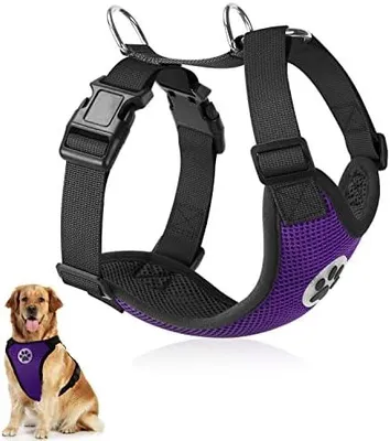 Produktbild von SlowTon Hundegeschirr für Hunde, No Pull Sicherheitsgeschirr Kleine Mittlere Hunde Brustgeschirr Dog Harness Weich Gepolstert Atmungsaktiv