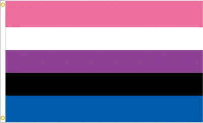 Obrázok produktu pre LGBT VEĽKÁ dúhová vlajka 90x150cm GENDERFLUID F4