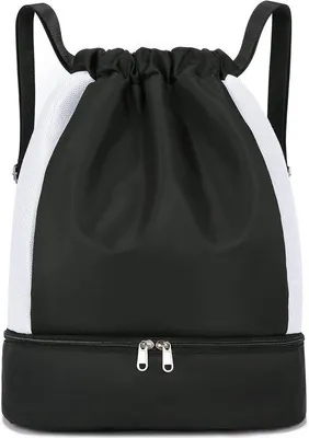 Produktbild von Wasserfester Rucksack - Uni - Grosse Kapazität - Opklappbar - Ideal für Schwimmen, Reisen, Uni, Wandern, Arbeit und Wochenende - Schwarz