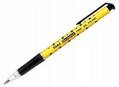 Imagen del producto de Bolígrafo automático negro con estrellas, punta de 0,7 mm