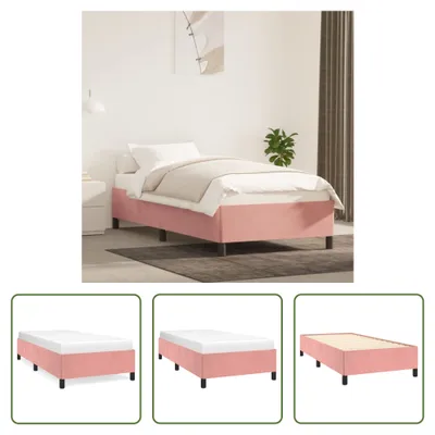Produktbild von The Living Store Bettgestell Rosa 90x200 cm Samt