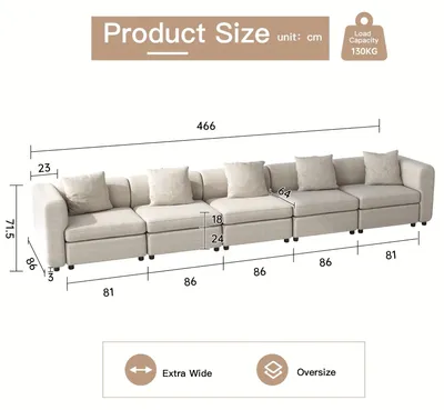 Immagine prodotto di Divano modulare - Divano ad angolo - Divano a 3 posti - Divano - Divano letto - Comfort extra - Montaggio semplice