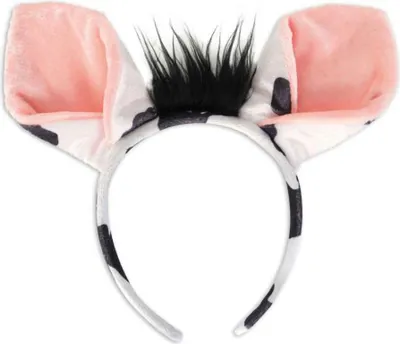 Produktbild von Haarreif Kuh mit Plüsch Ohren & Haaren Halloween Karneval Fasching Party Cosplay