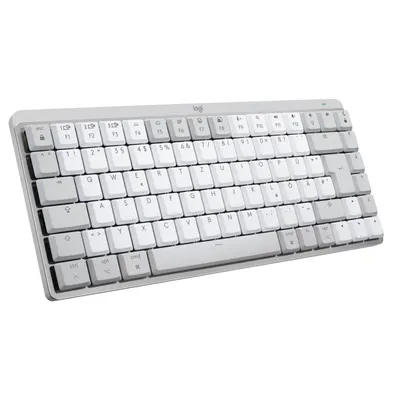 Image de Logitech Master Series MX Mechanical Mini for Mac - Clavier - rétroéclairé - sans fil - Bluetooth LE - QWERTZ - allemand - Commutateur de touches : Tactile Quiet - Pale Gray