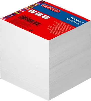 Produktbild von Notizzettelblock 9x9x9cm weiß Packung mit 24 Stück