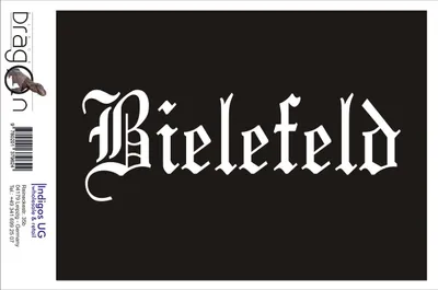 Produktbild von Aufkleber / Autoaufkleber - JDM / Die cut / Auto / OEM - Stadt Bielefeld - 200x70mm schwarz - Heckscheibe / Heckscheibenaufkleber