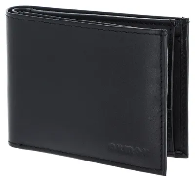 Zdjęcie produktu dla skórzany portfel Oxmox Skórzany portfel kieszonkowy RFID Protect Pure 2.0 Embossed Black czarny