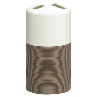 Produktbild von Sealskin Zahnbürstenhalter Doppio Porzellan braun, 361840374