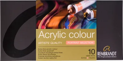 Produktbild von Rembrandt Acrylfarben-Set Porträtauswahl | 10 x 40 ml