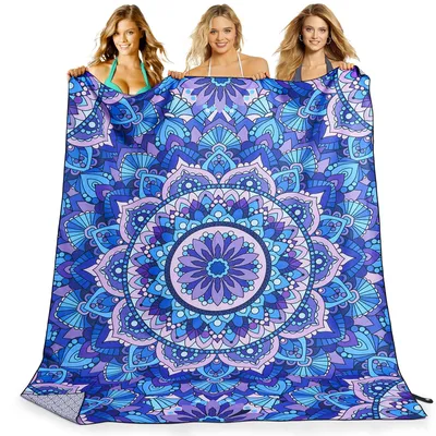 Produktbild von XXL Strandhandtuch Mikrofaser 200 x 145 cm Schnelltrocknend und Sandfrei