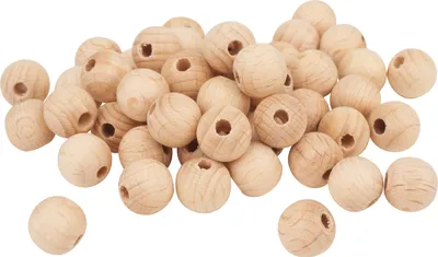 Produktbild von VBS Holzkugeln durchgebohrt "Ø 10 mm" 50 Stück