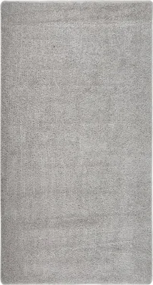 Obrázek produktu pro Koberec s dlouhým vlasem světle šedý 80 x 150 cm protiskluzový